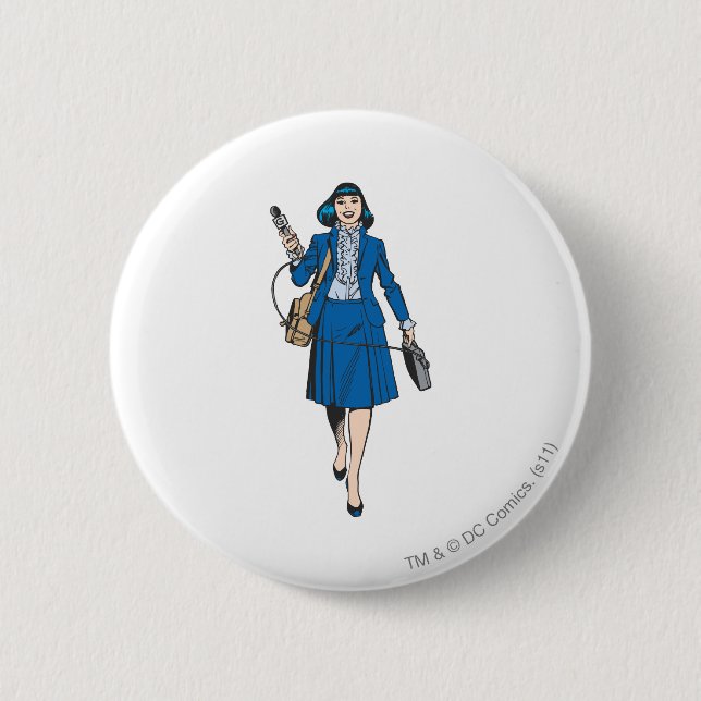 Badge Rond 5 Cm Lois Lane avec microphone (Devant)