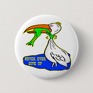 Badge Rond 5 Cm L'oiseau d'obstruction de grenouille abandonnent