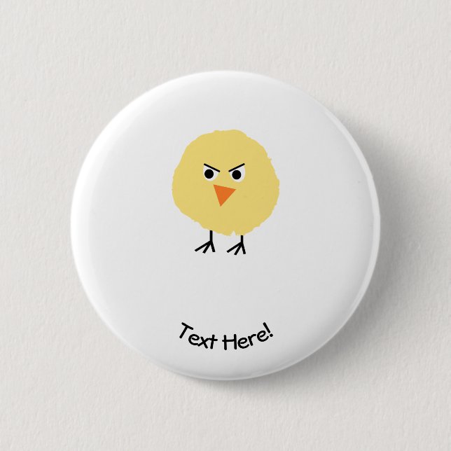 Badge Rond 5 Cm L'Oiseau très perturbé (Devant)