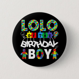 Badge Rond 5 Cm Lolo du garçon d'anniversaire autisme sensibilisat
