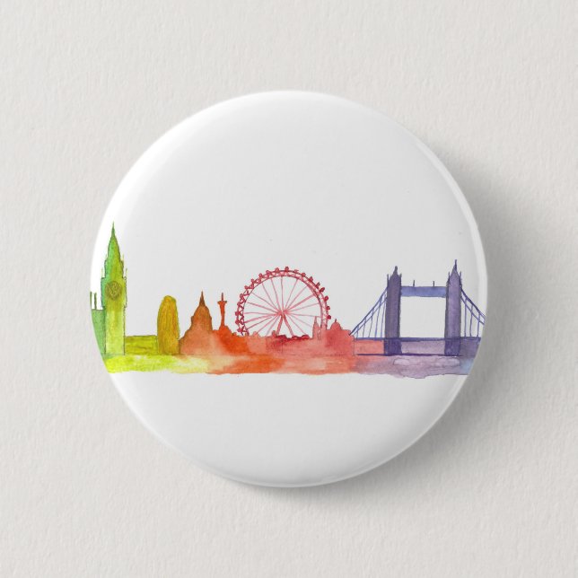 Badge Rond 5 Cm Londres Angleterre (Devant)