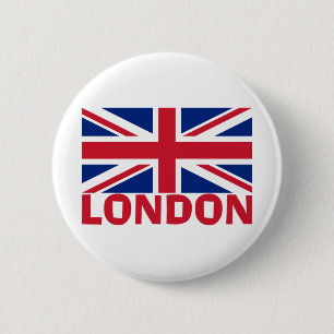 Badge Rond 5 Cm Londres en rouge