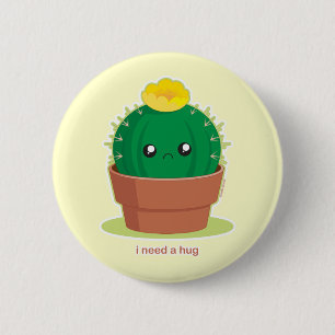 Badge Rond 5 Cm Lonely Cactus