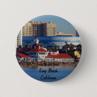 Badge Rond 5 Cm Long Beach la Californie