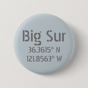 Badge Rond 5 Cm Longitude Big Sur Latitude