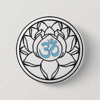 Badge Rond 5 Cm Lotus