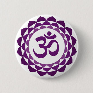 Badge Rond 5 Cm Lotus ohm button