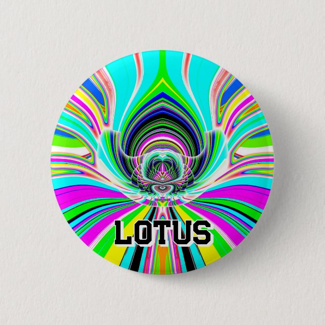 Badge Rond 5 Cm LOTUS (vous pouvez changer le mot) (Devant)