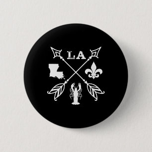 Badge Rond 5 Cm Louisiana Arrow T Shirt New Orleans Mardi Gras