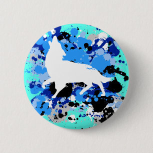 Badge Rond 5 Cm loup