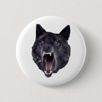 Badge Rond 5 Cm Loup de folie