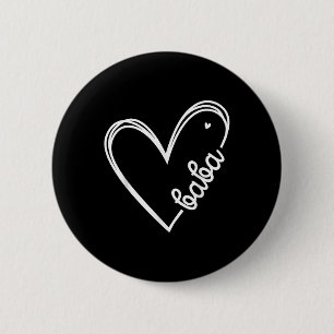 Badge Rond 5 Cm Love Baba Heart Men Fête des pères Anniversaire