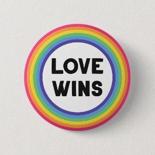 Badge Rond 5 Cm Love Gagne Fierté de la Rainbow Inspirante