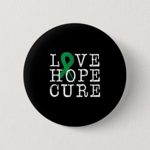 Badge Rond 5 Cm Love Hope Cure Gallbladder Cancer Sensibilisation 