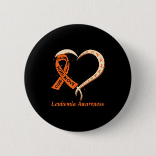 Badge Rond 5 Cm Love Hope Soutien Leucémie Cancer Sensibilisation 
