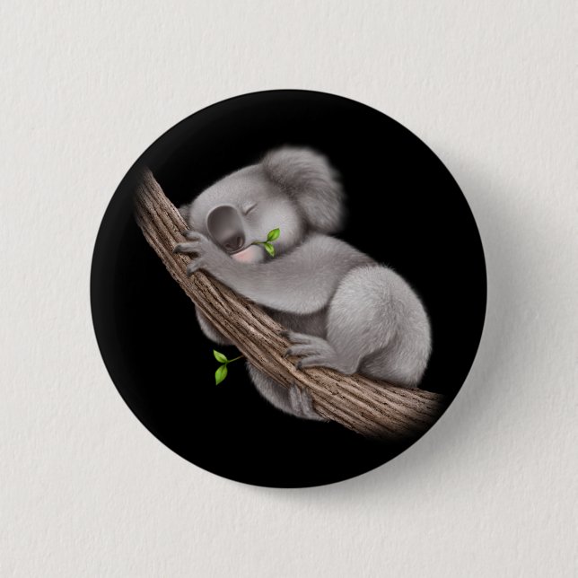 Badge Rond 5 Cm Love Koala Bears (Devant)