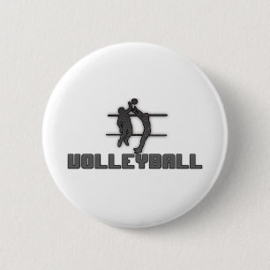 Badge Rond 5 Cm Love Volleyball pour les fans de volley-ball