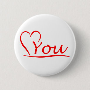 Badge Rond 5 Cm Love You, mon coeur est toujours ouvert à toi