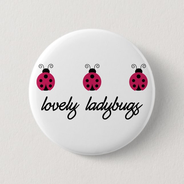Badge Rond 5 Cm Lovely Ladybugs (Devant)