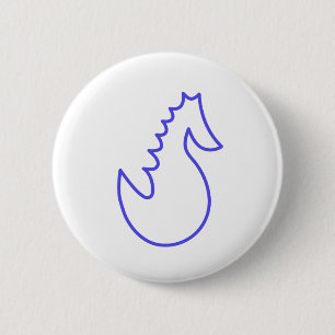 Badge Rond 5 Cm Lovely Seahorse
