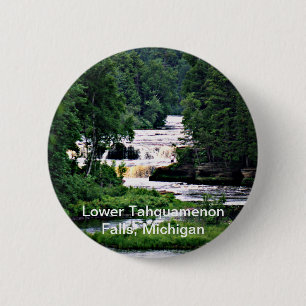Badge Rond 5 Cm Lower Tahquamenon Falls State Park, Michigan
