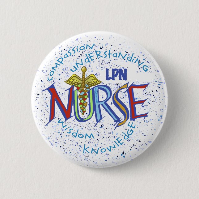 Badge Rond 5 Cm LPN Nurse Motto (Devant)