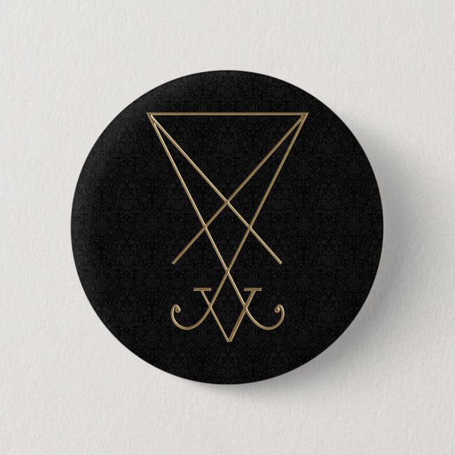 Badge Rond 5 Cm Lucifer Alchemy Sigil Gothic (Devant)