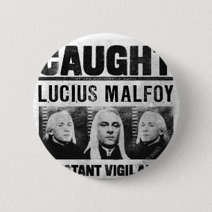 Badge Rond 5 Cm Lucius Malfoy Wanted Poster