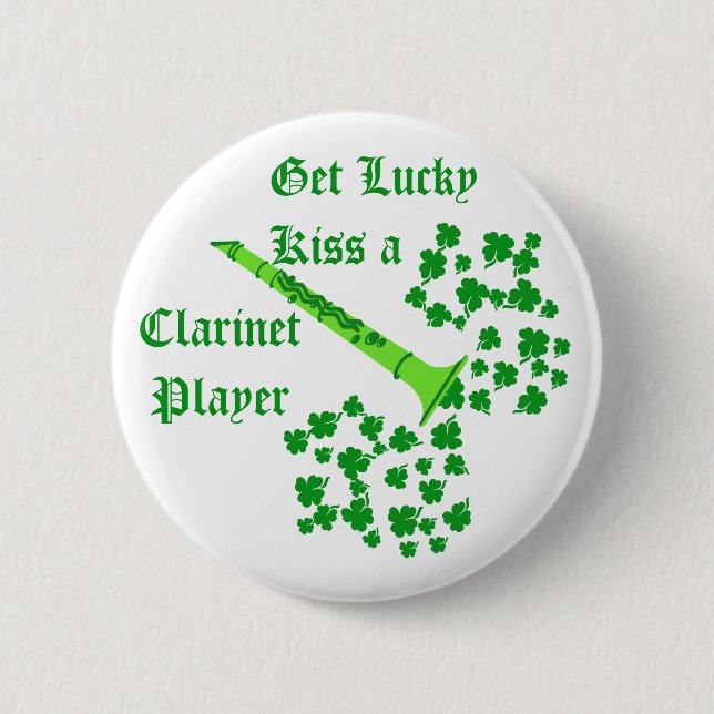 Badge Rond 5 Cm Lucky Clarinet (Devant)