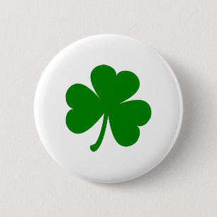 Badge Rond 5 Cm Lucky Green St Patrick's Day Shamrock
