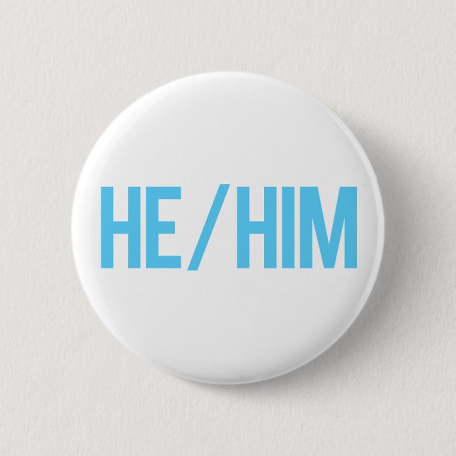 Badge Rond 5 Cm Lui/lui bouton de pronom (Devant)