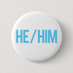 Badge Rond 5 Cm Lui/lui bouton de pronom