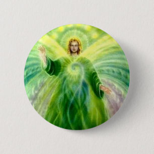 Badge Rond 5 Cm Lumière curative de Raphael d'Arkhangel