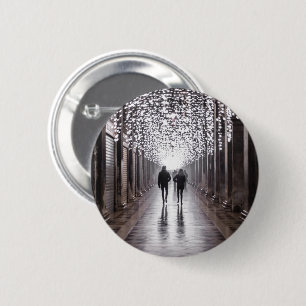 Badge Rond 5 Cm Lumière, ombres et symétrie - sépia