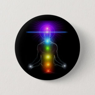 BADGE ROND 5 CM LUMIÈRES DE CHAKRA