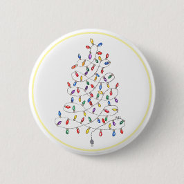 Badge Rond 5 Cm Lumières de fête