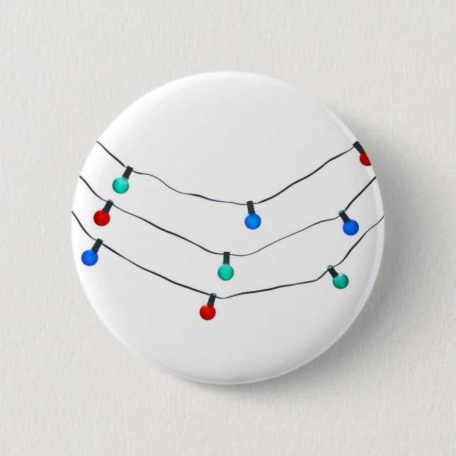 Badge Rond 5 Cm Lumières de Noël (Devant)