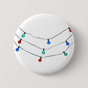 Badge Rond 5 Cm Lumières de Noël