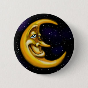 Badge Rond 5 Cm Lune