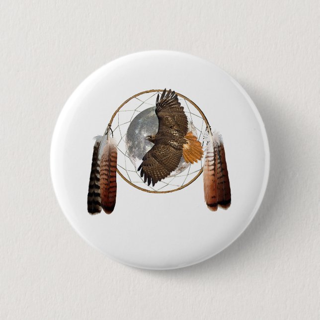 Badge Rond 5 Cm Lune de faucon (Devant)