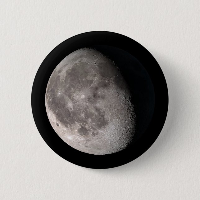 Badge Rond 5 Cm Lune géante (Devant)
