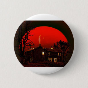 Badge Rond 5 Cm lune rouge