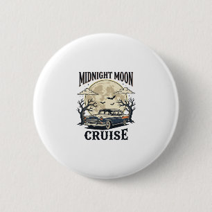Badge Rond 5 Cm Lune Vintage Voiture Gothique Classique Auto Hallo
