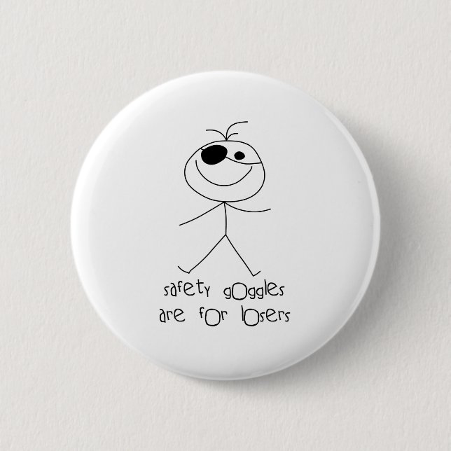Badge Rond 5 Cm Lunettes de sécurité (Devant)