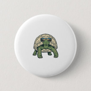 Badge Rond 5 Cm Lunettes de soleil cool Tortoise Design Vector Vin