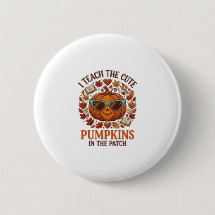 Badge Rond 5 Cm Lunettes de soleil Halloween Patch Citrouilles Mig