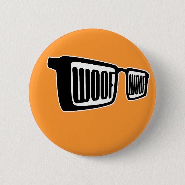 Badge Rond 5 Cm Lunettes de Woof (Devant)