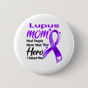 Badge Rond 5 Cm Lupus Sensibilisation Mois Ribbon Cadeaux