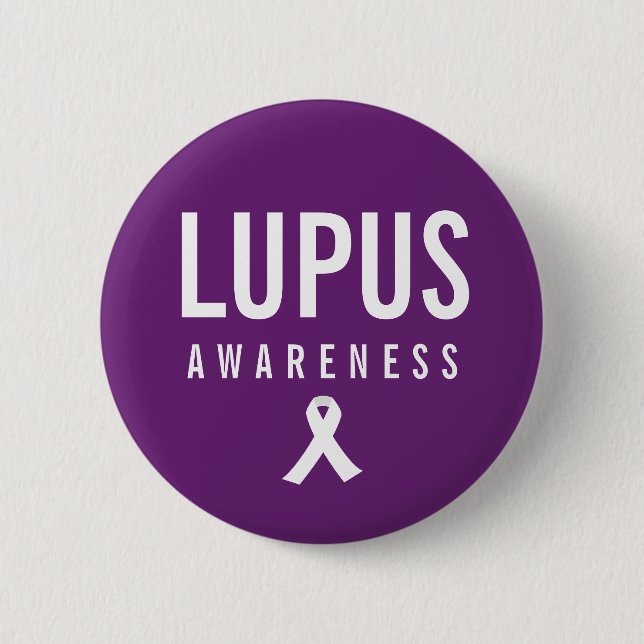 Badge Rond 5 Cm Lupus Sensibilisation Violet (Devant)