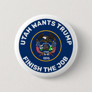 Badge Rond 5 Cm L'Utah veut Trump